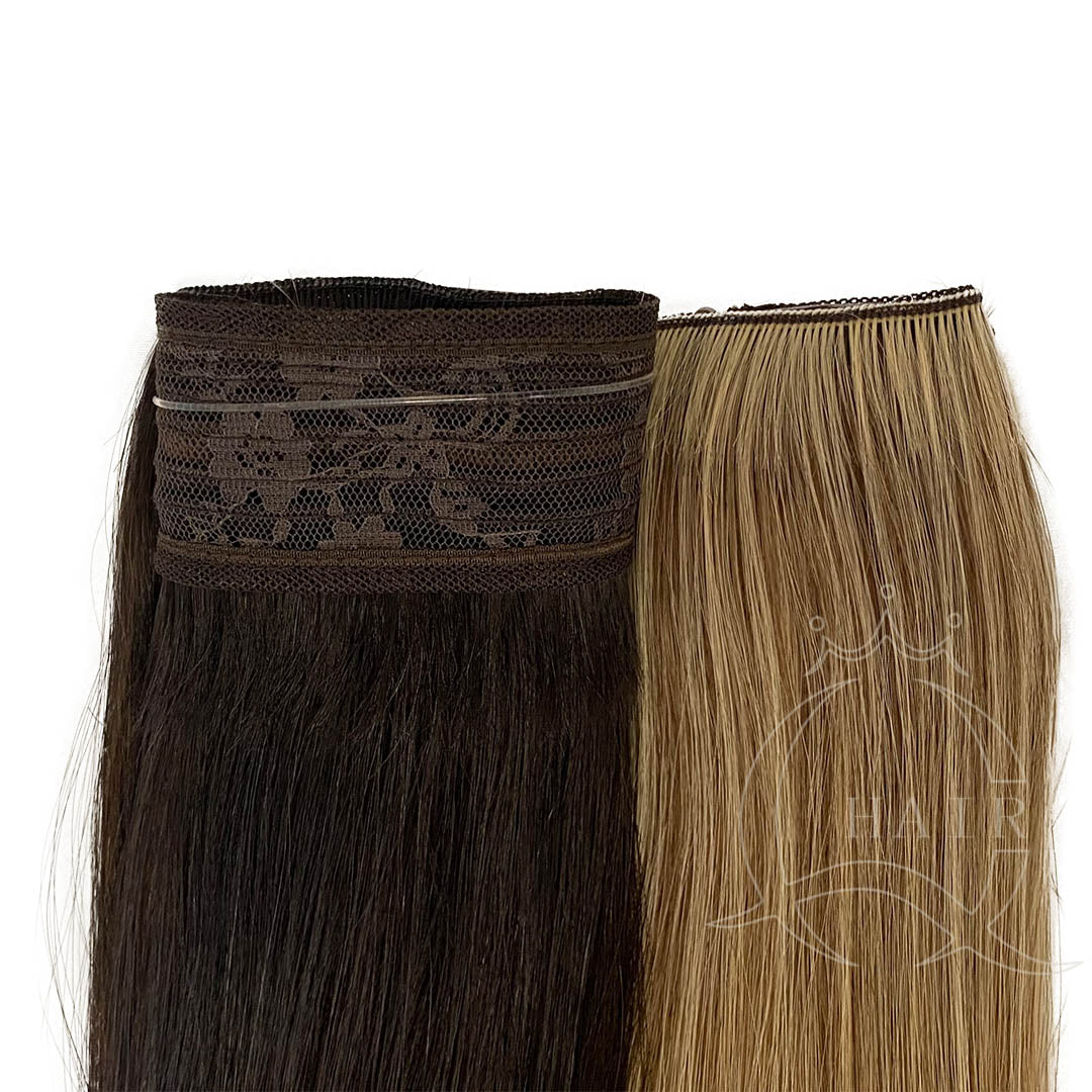 Virgin hair extension hairpiece