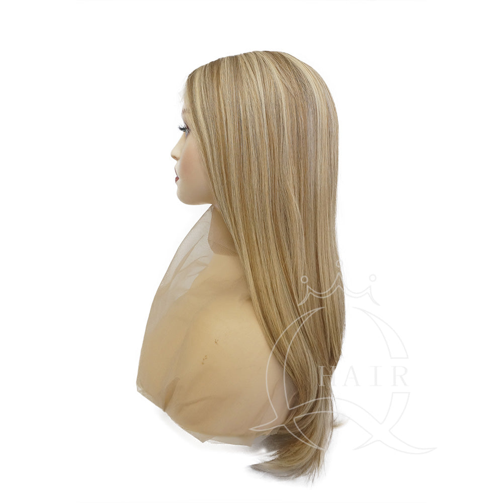 Quality human hair breathable lace top wigs