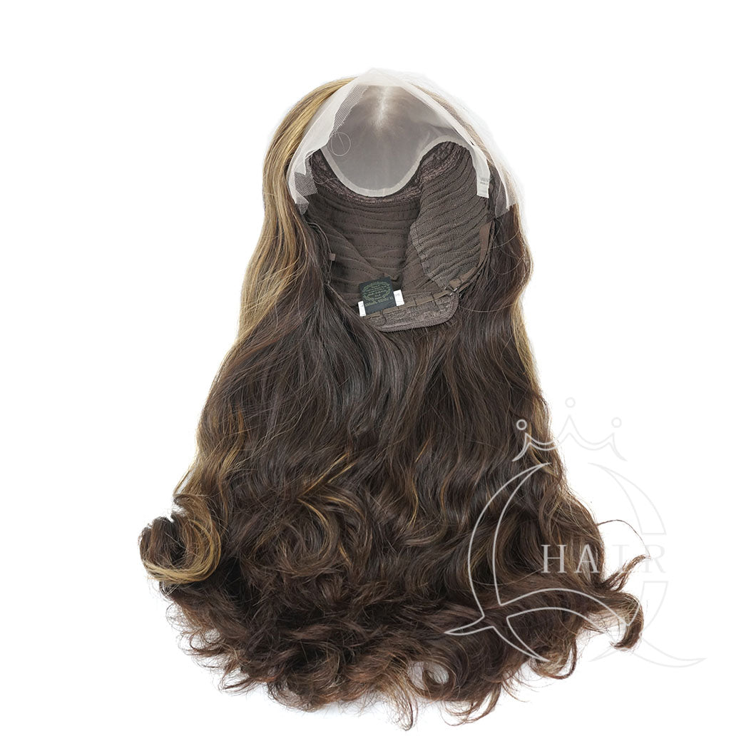 Uniform length virgin hair made Invisible Lace Front Wig