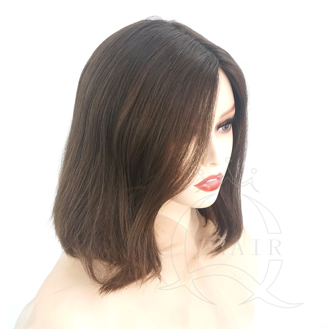 brown color mongolian hair wigs