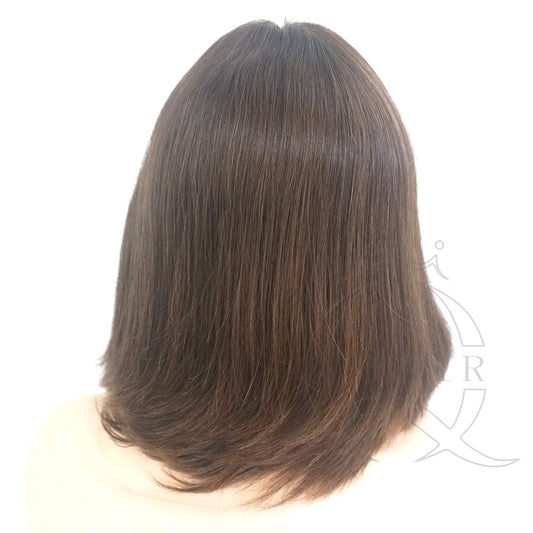brown color mongolian hair wigs