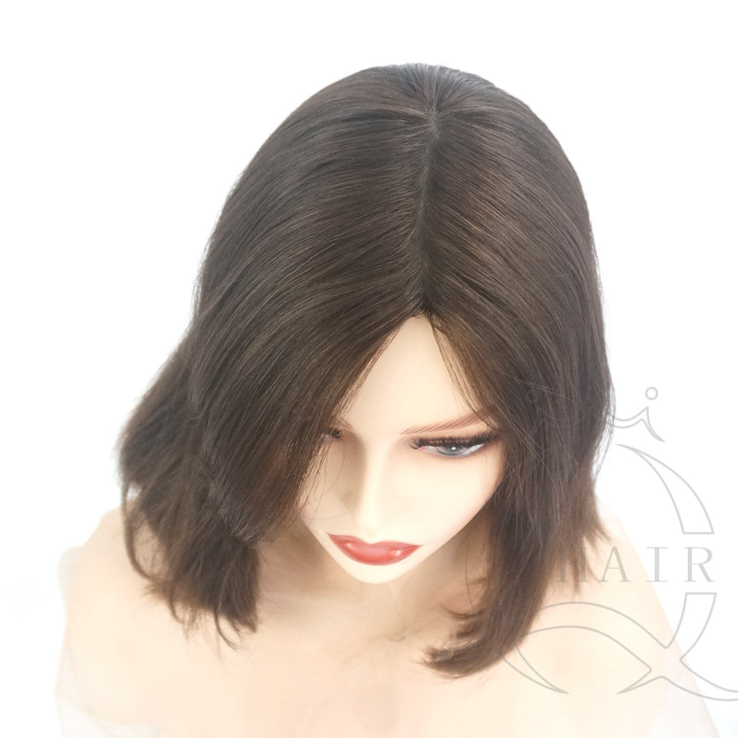 brown color mongolian hair wigs