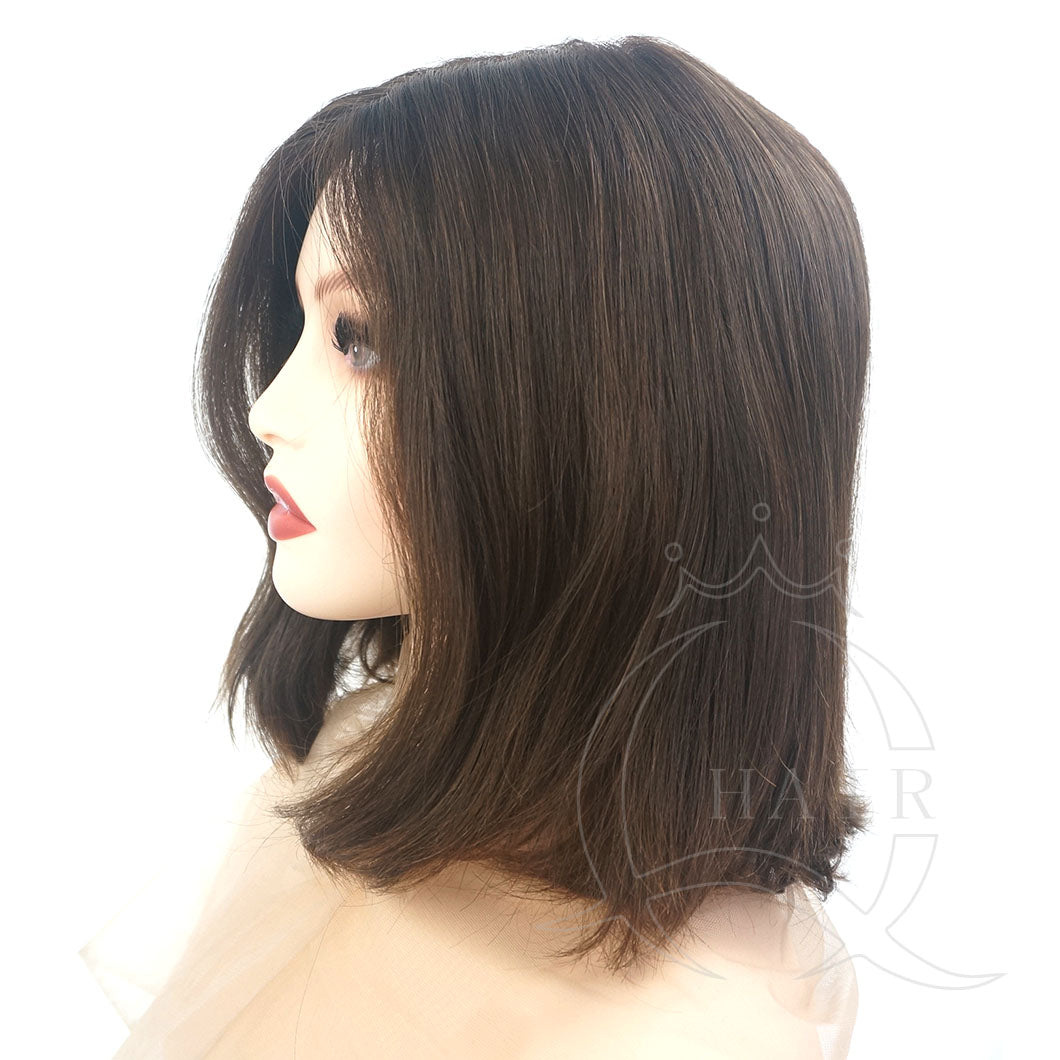 brown color mongolian hair wigs