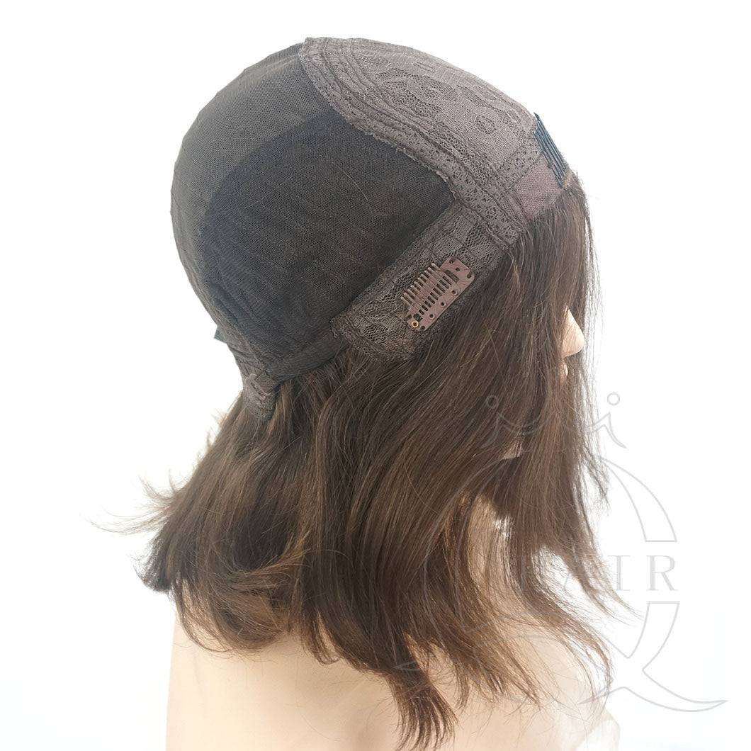 brown color mongolian hair wigs