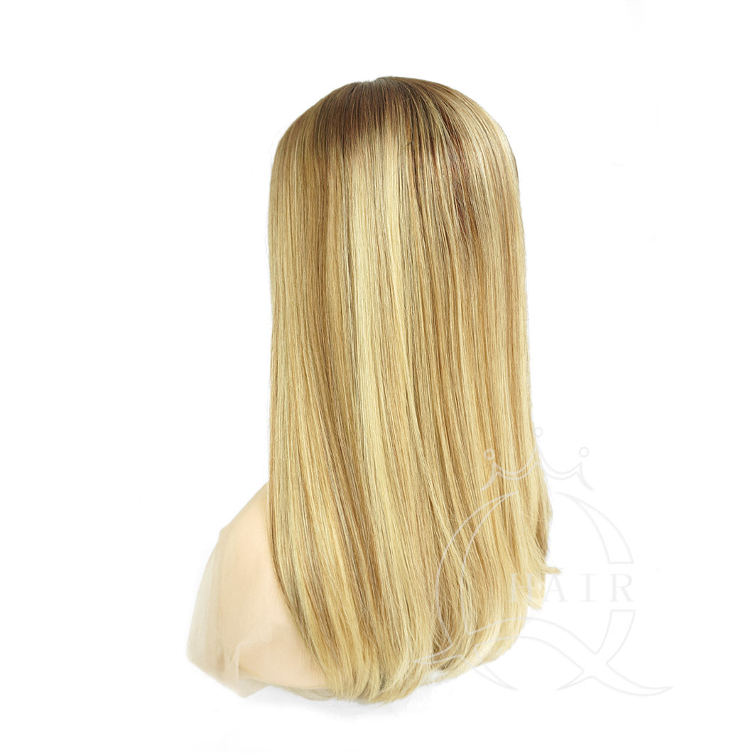A 20inch virgin human hair made Kosher Jewish wig for Daily Wear