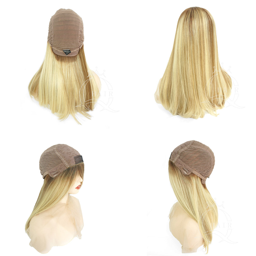 A 20inch virgin human hair made Kosher Jewish wig for Daily Wear