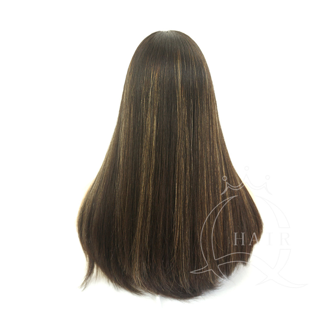 A22INCH Front lace silk top Jewish wig for kosher women
