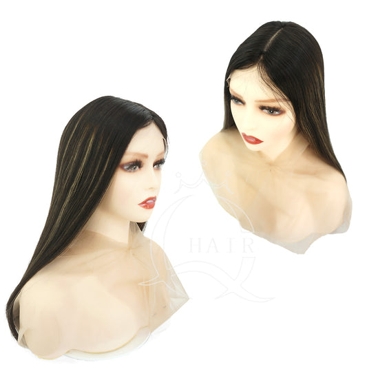 A22INCH Front lace silk top Jewish wig for kosher women