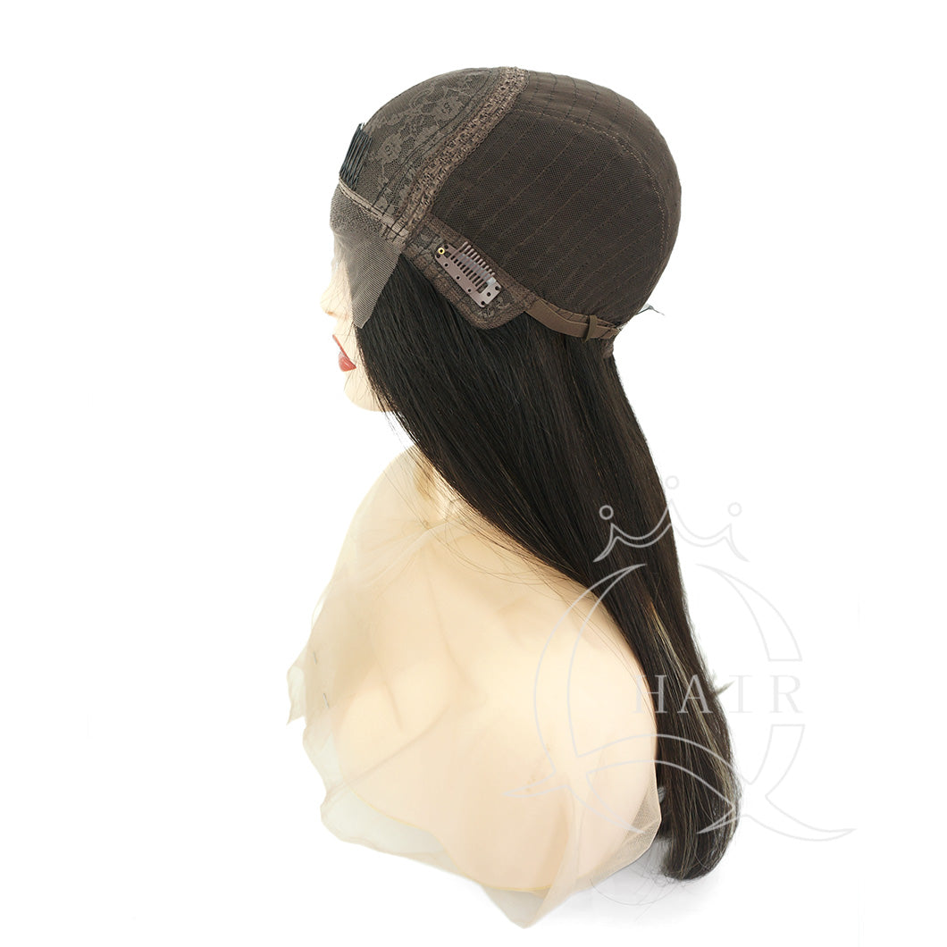 A22INCH Front lace silk top Jewish wig for kosher women