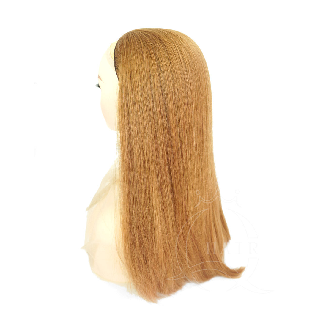 20inch virgin human hair processed band fall Wig for women