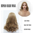 Machine made European hair wigs blonde color 21inch  balayage wig for lady  lace wig  silk lace wig