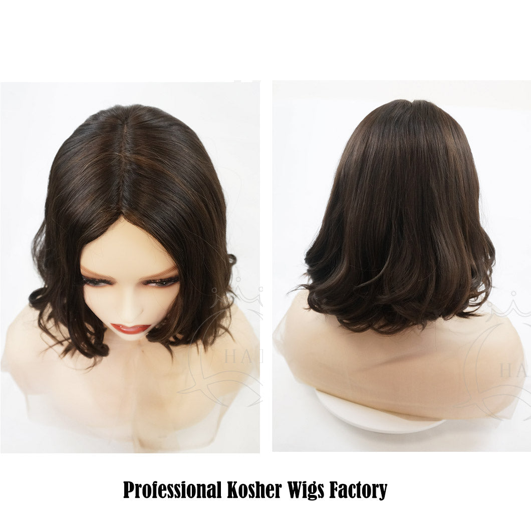 14INCH Short hair body wave Human Hair Wigs: Chic & Modern