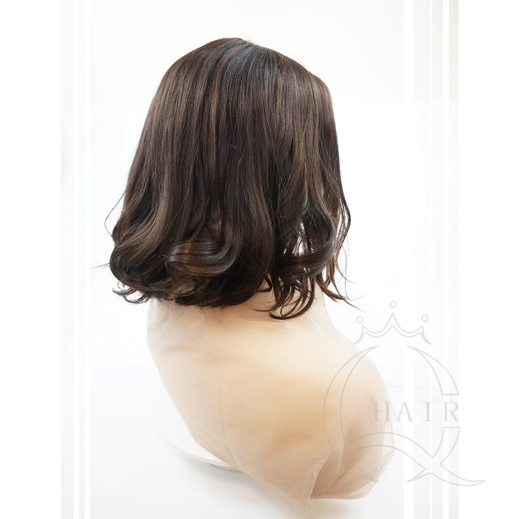 14INCH Short hair body wave Human Hair Wigs: Chic & Modern