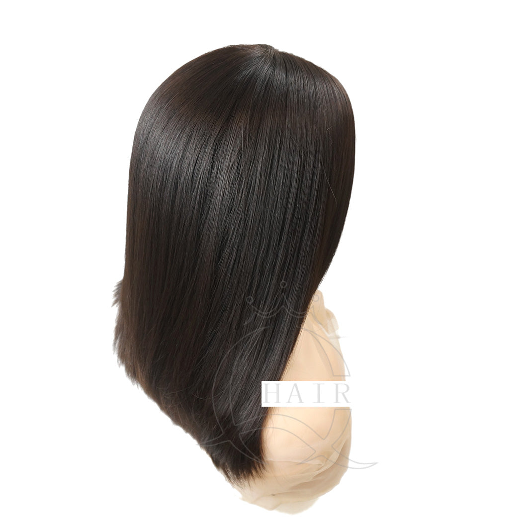 A 18inchs Natural human hair silk top Wigs for fast shipping