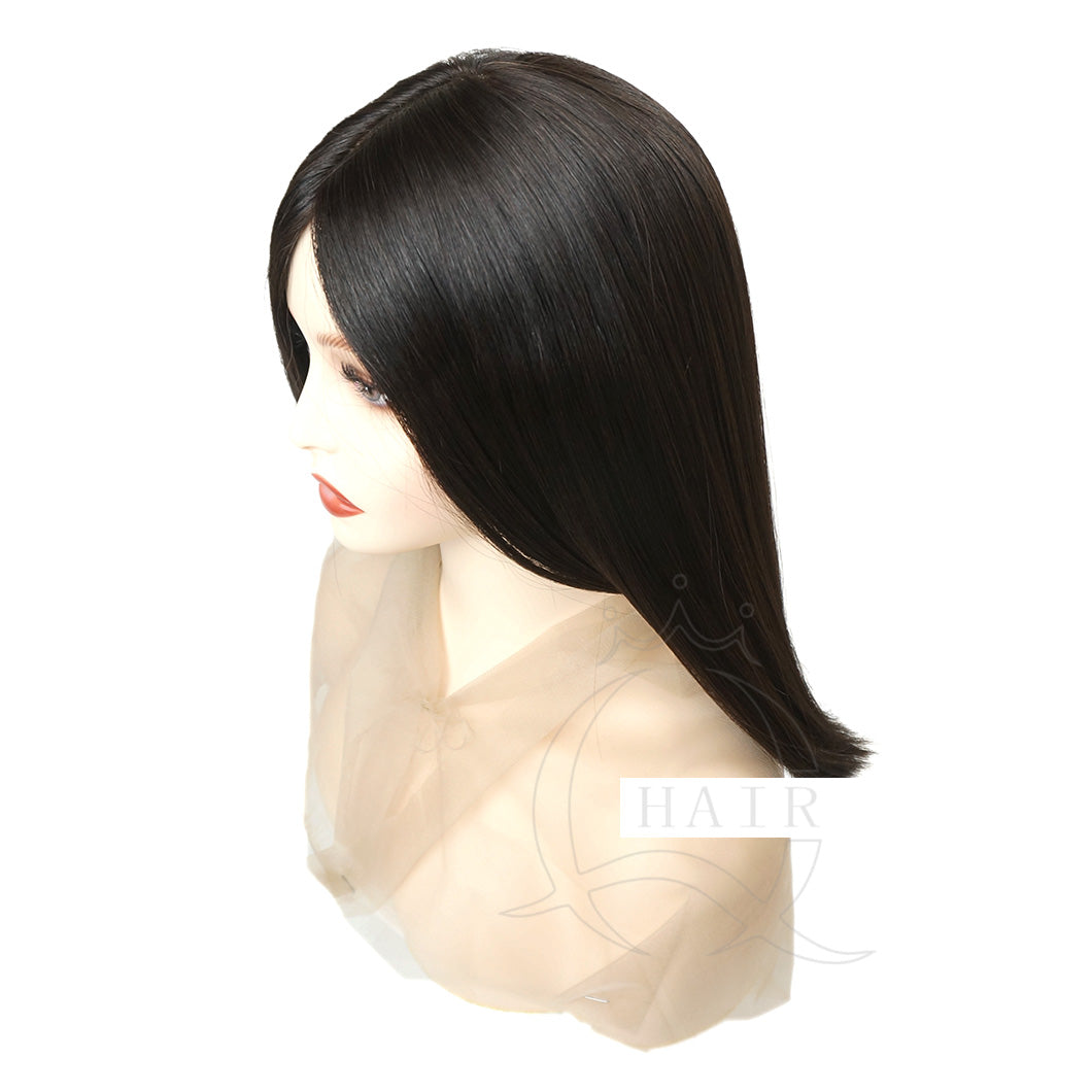 A 18inchs Natural human hair silk top Wigs for fast shipping