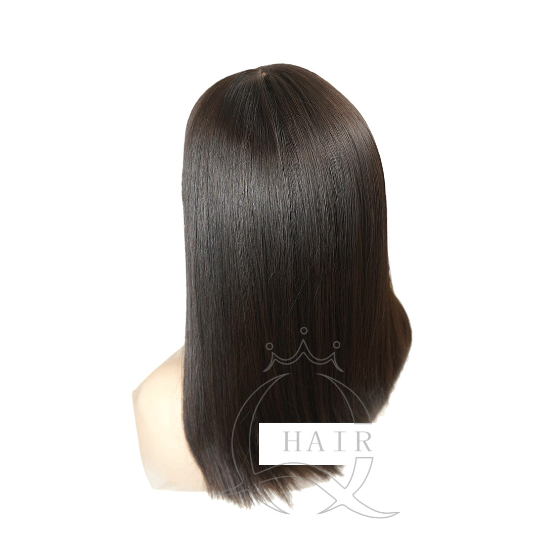 A 18inchs Natural human hair silk top Wigs for fast shipping