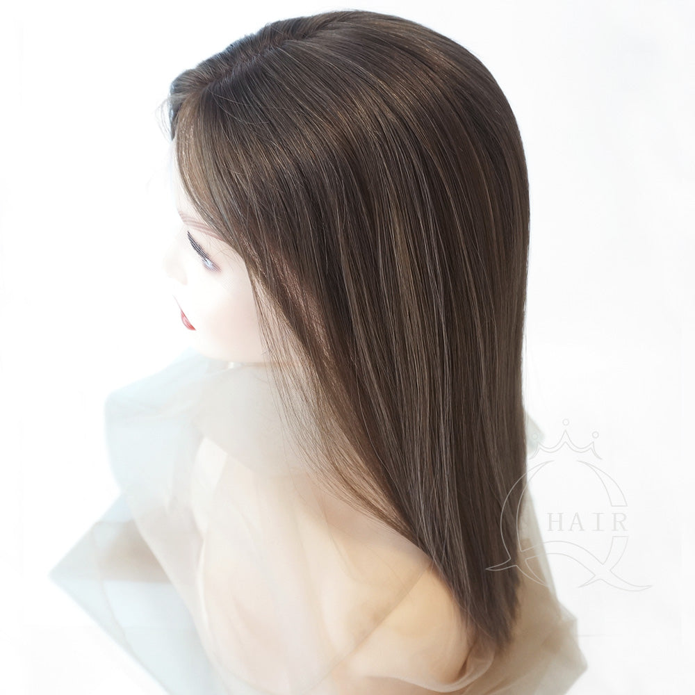 Top-quality virgin hair Front lace wig