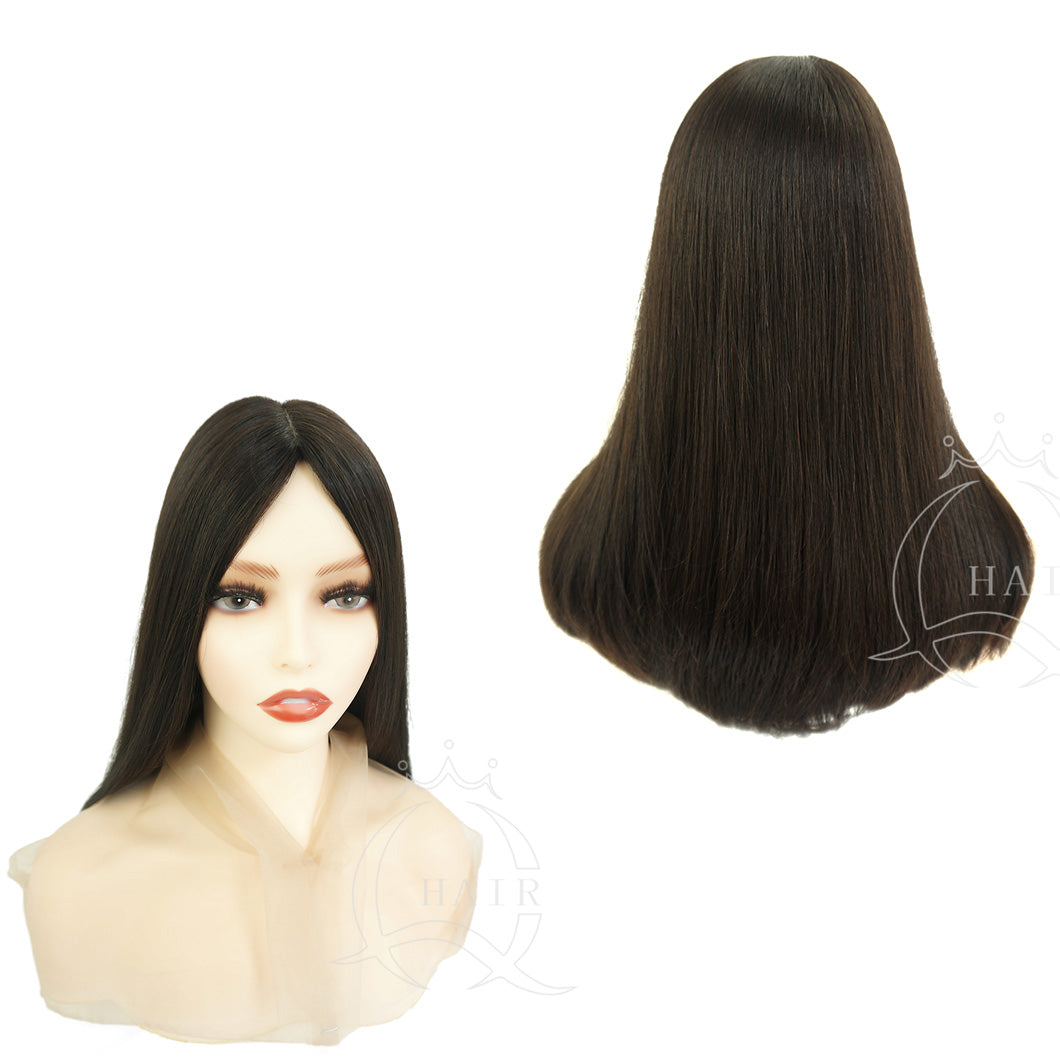 XA20inch Premium Quality Natural human hair Silk Top Wig