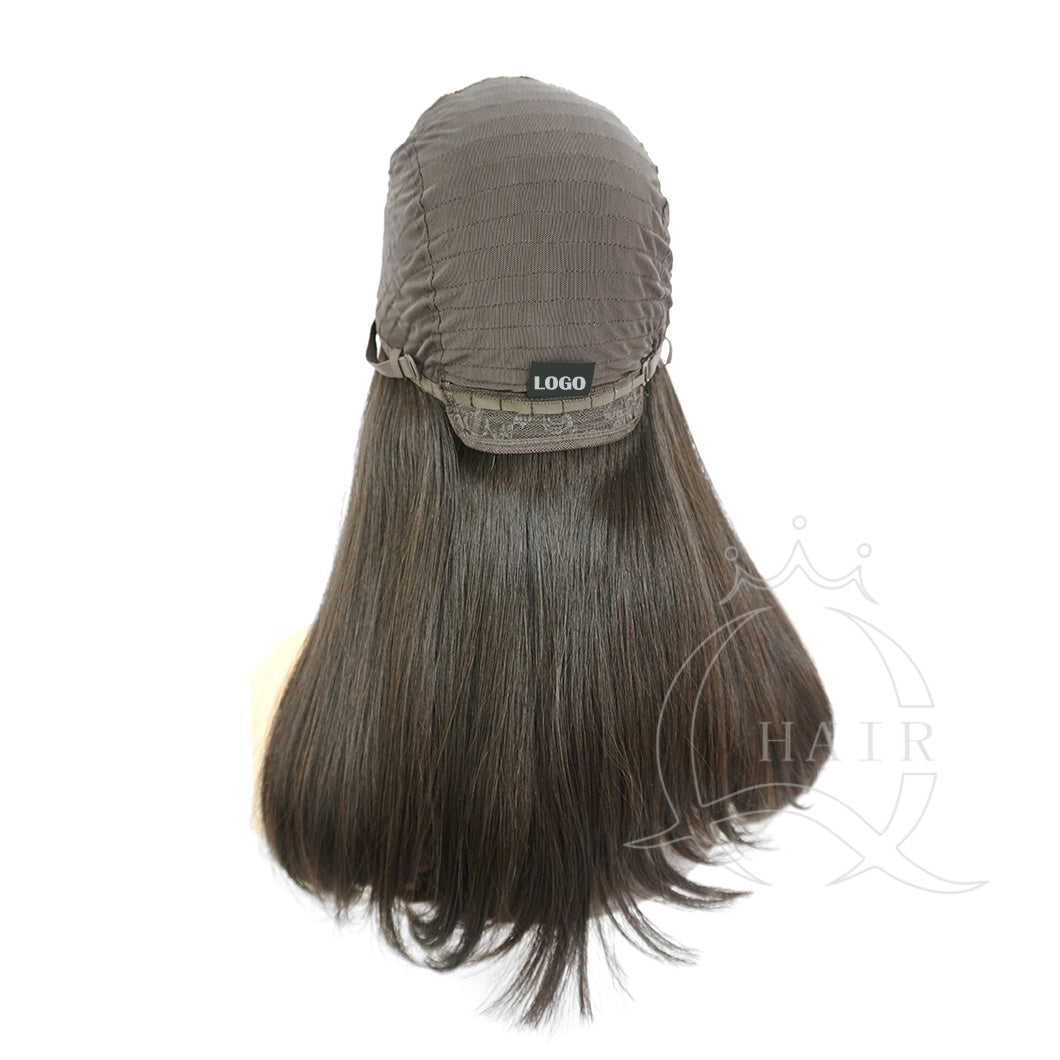 XA20inch Premium Quality Natural human hair Silk Top Wig