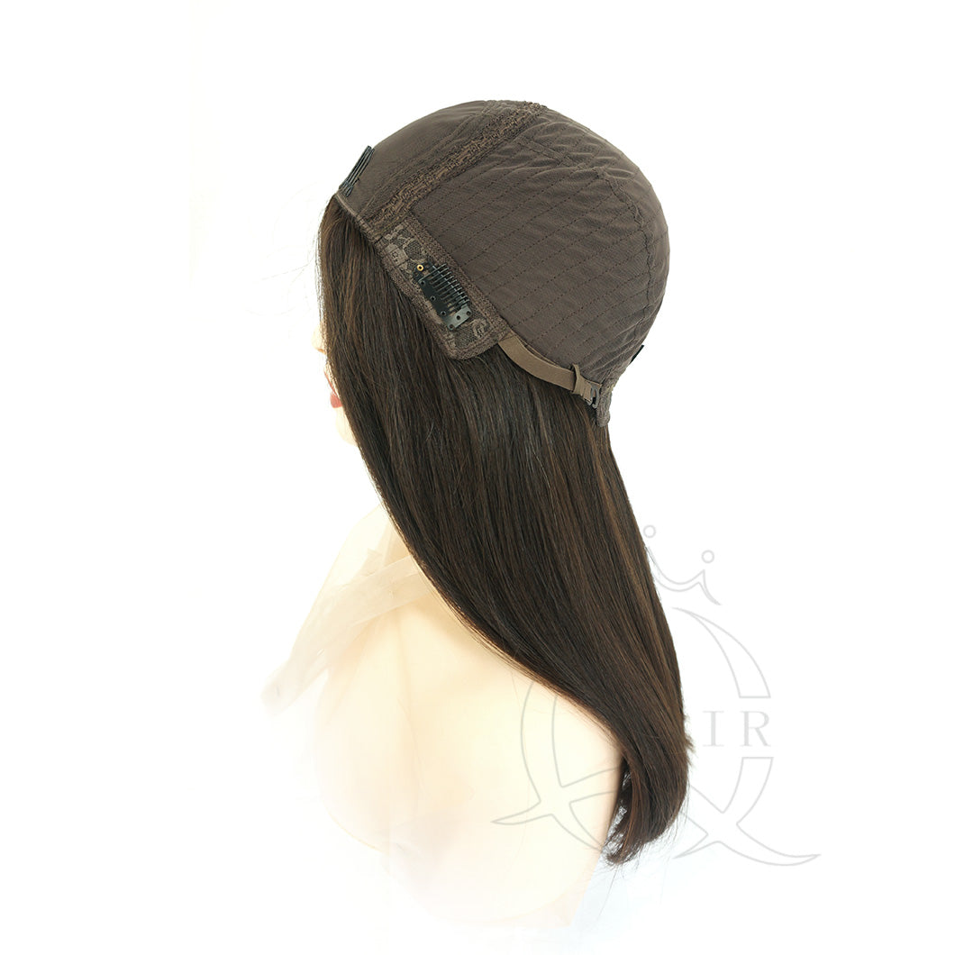 XA20inch Premium Quality Natural human hair Silk Top Wig