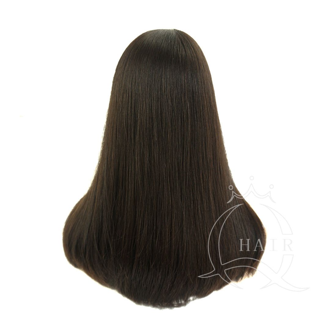XA20inch Premium Quality Natural human hair Silk Top Wig