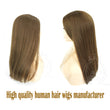 XA 22inch color 6# silk top wigs Healthy Origin Human hair silk top wig  Virgin Hand Knot wig  Remy man made silk top wig for lady