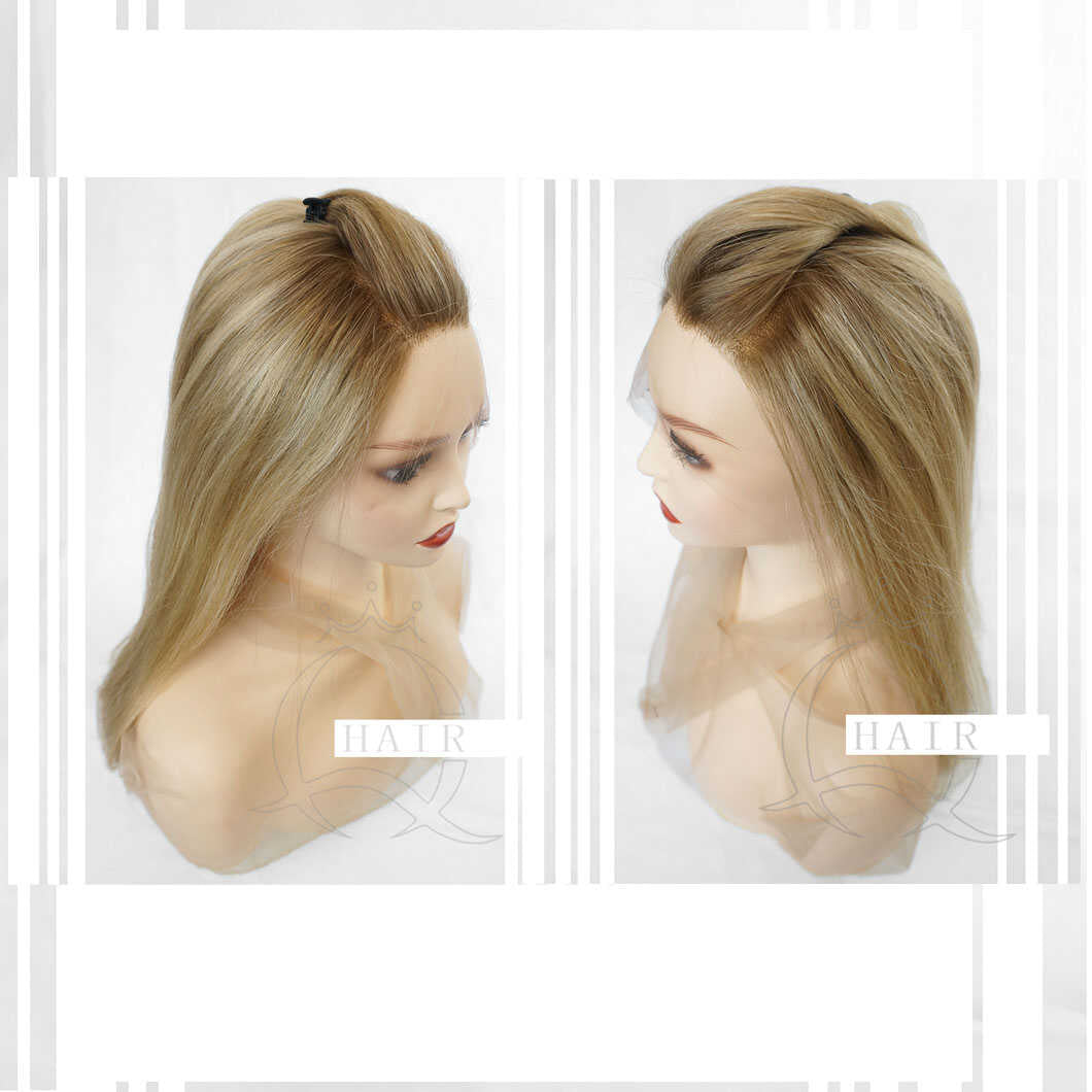 XA24” Inches Brazilian virgin human hair made invisibile lace top wig