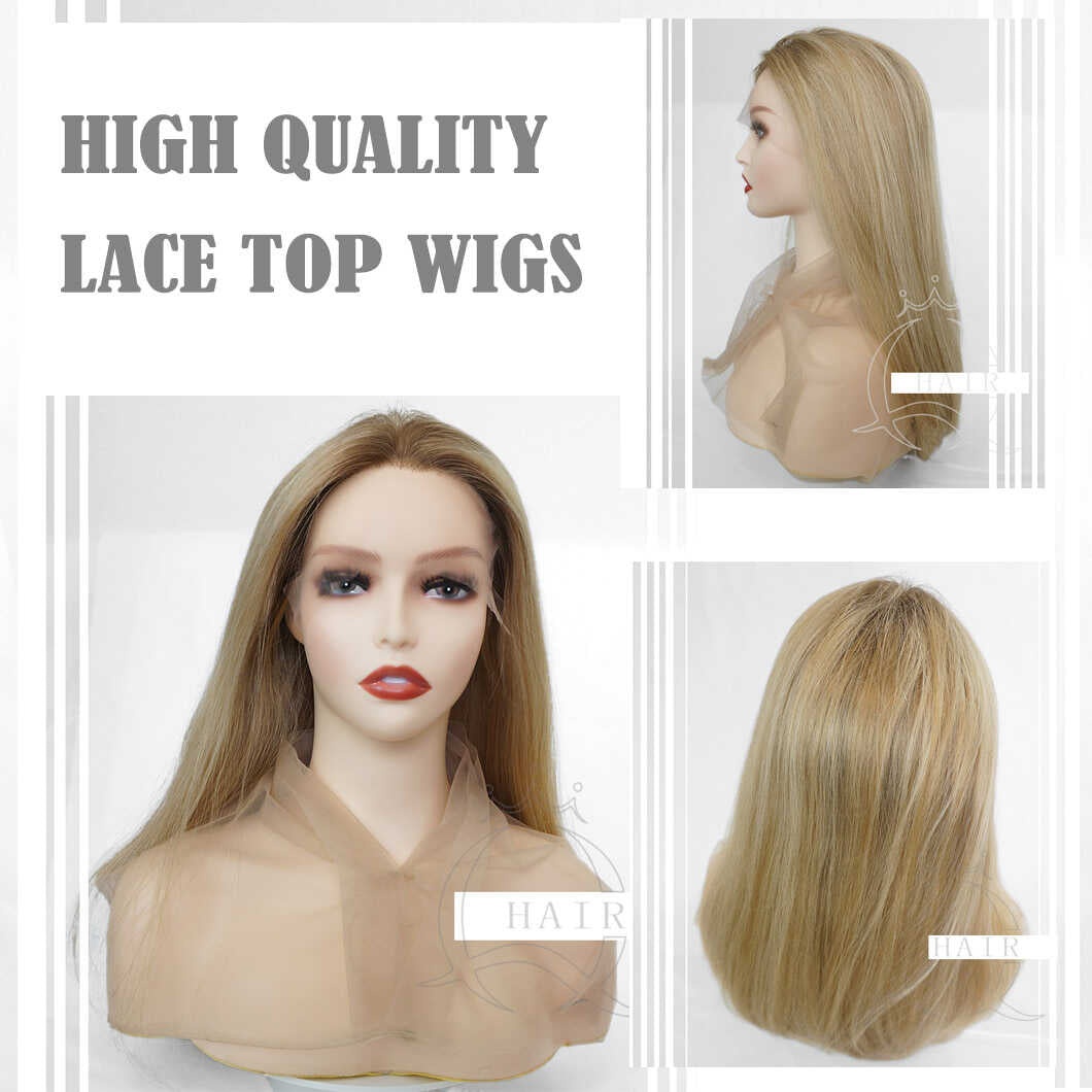 XA24” Inches Brazilian virgin human hair made invisibile lace top wig
