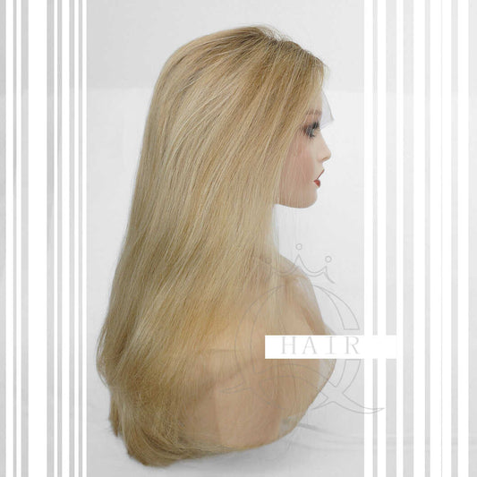 XA24” Inches Brazilian virgin human hair made invisibile lace top wig