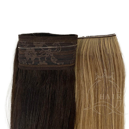 Virgin hair extension hairpiece