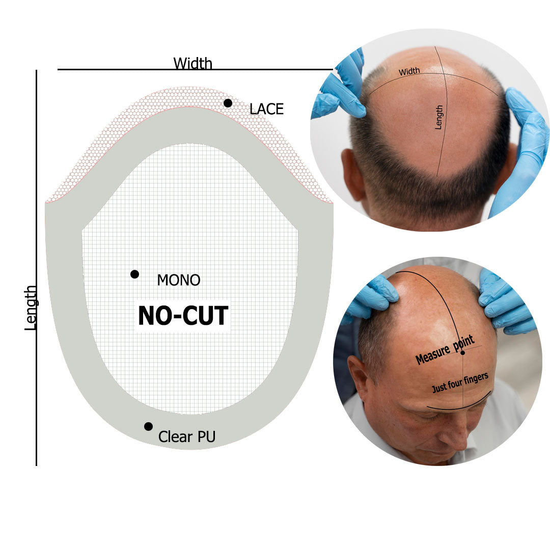 Men's Toupees for Crown & Vertex Thinning