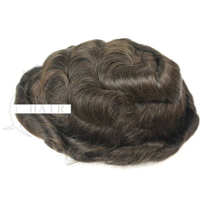 European hair texture hair made mono front lace toupee for men