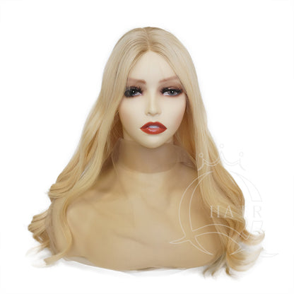 Long Virgin hair made natural looking lace top wig