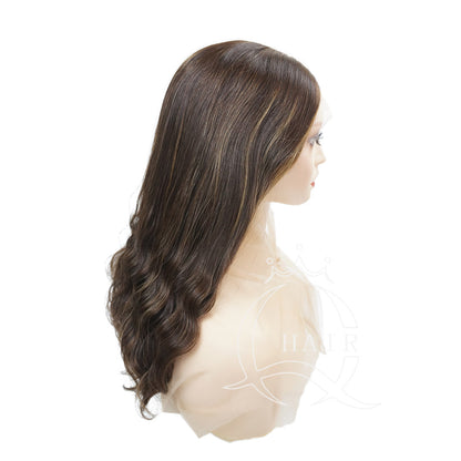 Uniform length virgin hair made Invisible Lace Front Wig