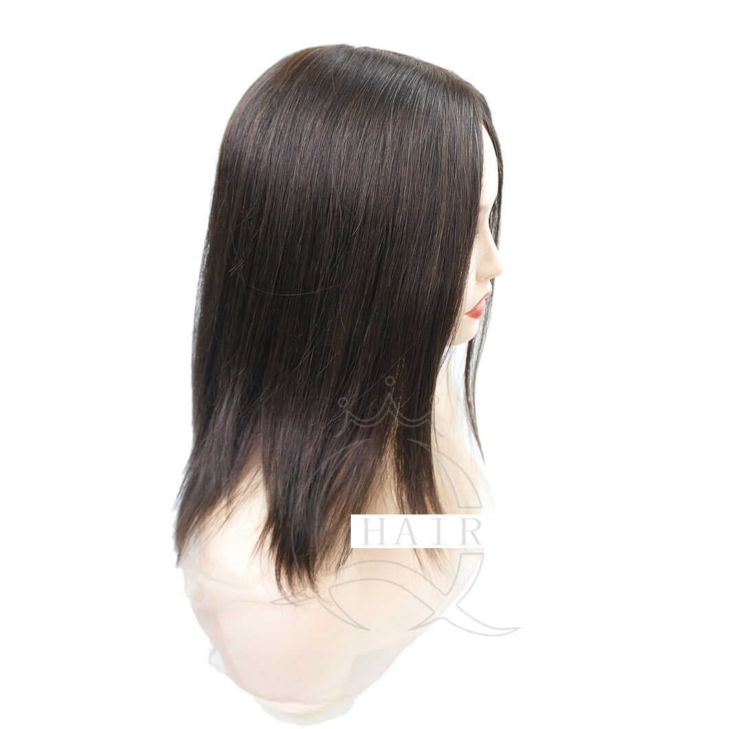 13-17inch 8x8inch medium brown color hair pieces for lady with less hair problem