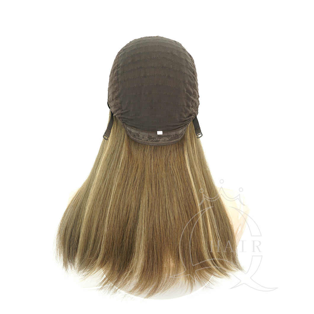 A 18inch virgin human hair made lace top wig with HD Lace