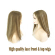 A 18inch lace top wigs 6-14# Healthy Origin Human hair lace top wig  Virgin Hand Knot front lace wig  Remy man made lace top wig for lady