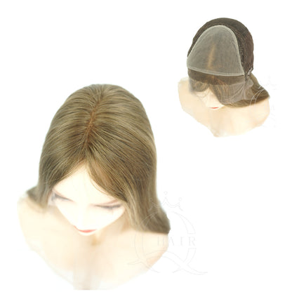 A 18inch virgin human hair made lace top wig with HD Lace