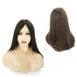 A 20INCH dark brown color silk top wigs Healthy Origin Human hair silk top wig  Virgin Hand Knot wig  Remy man made silk top wig for lady