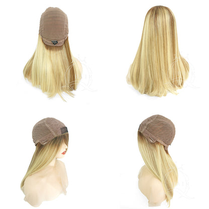 A 20inch virgin human hair made Kosher Jewish wig for Daily Wear