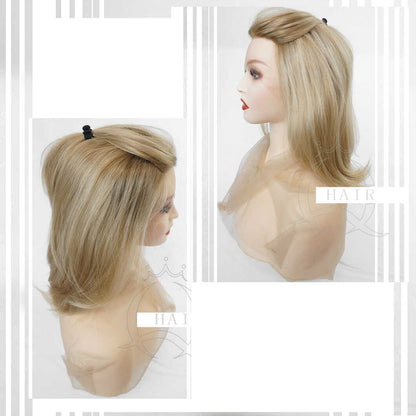 XA 16"  Human Hair Wigs with Baby Hair: Natural Look & Style