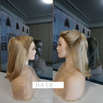 XA 16"  Human Hair Wigs with Baby Hair: Natural Look & Style