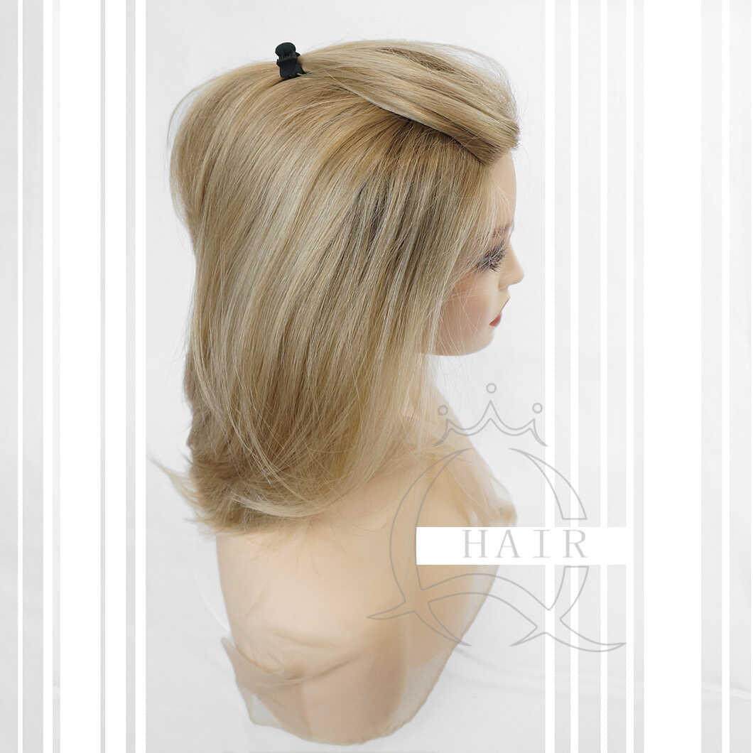 XA 16"  Human Hair Wigs with Baby Hair: Natural Look & Style