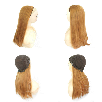 20inch virgin human hair processed band fall Wig for women