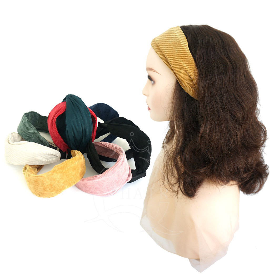 wide edge cloth corduroy sweet pressed hair women's hair clip