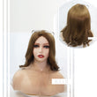 XA 18 inch European hair machine made light brown balayage wig for lady