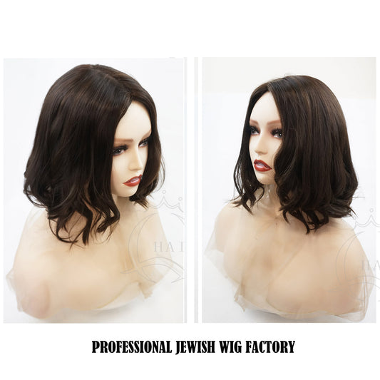 14INCH  Short hair body wave Human Hair Wigs: Chic & Modern