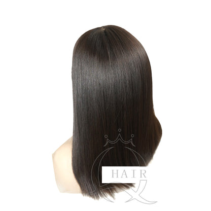 A 18inchs Natural human hair silk top Wigs for fast shipping