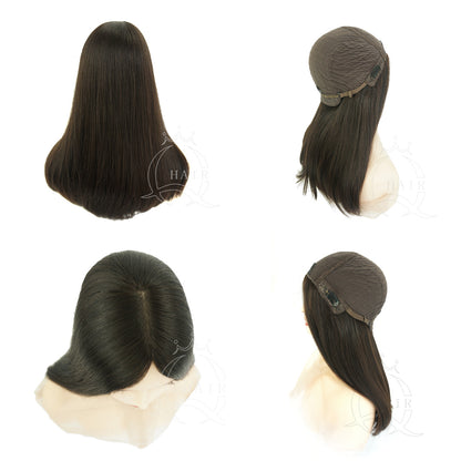XA20inch Premium Quality Natural human hair Silk Top Wig