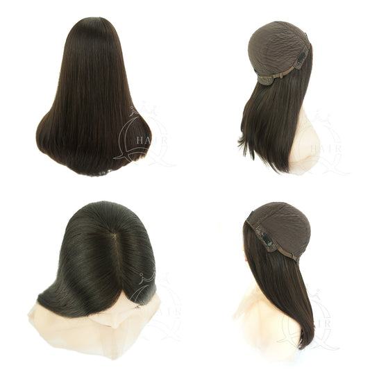XA20inch Premium Quality Natural human hair Silk Top Wig
